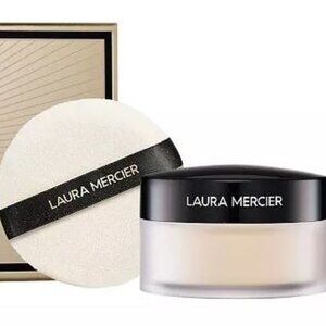 NEW Laura Mercier Indulgent Icons Translucent Loose Powder & Velour Puff Duo Set